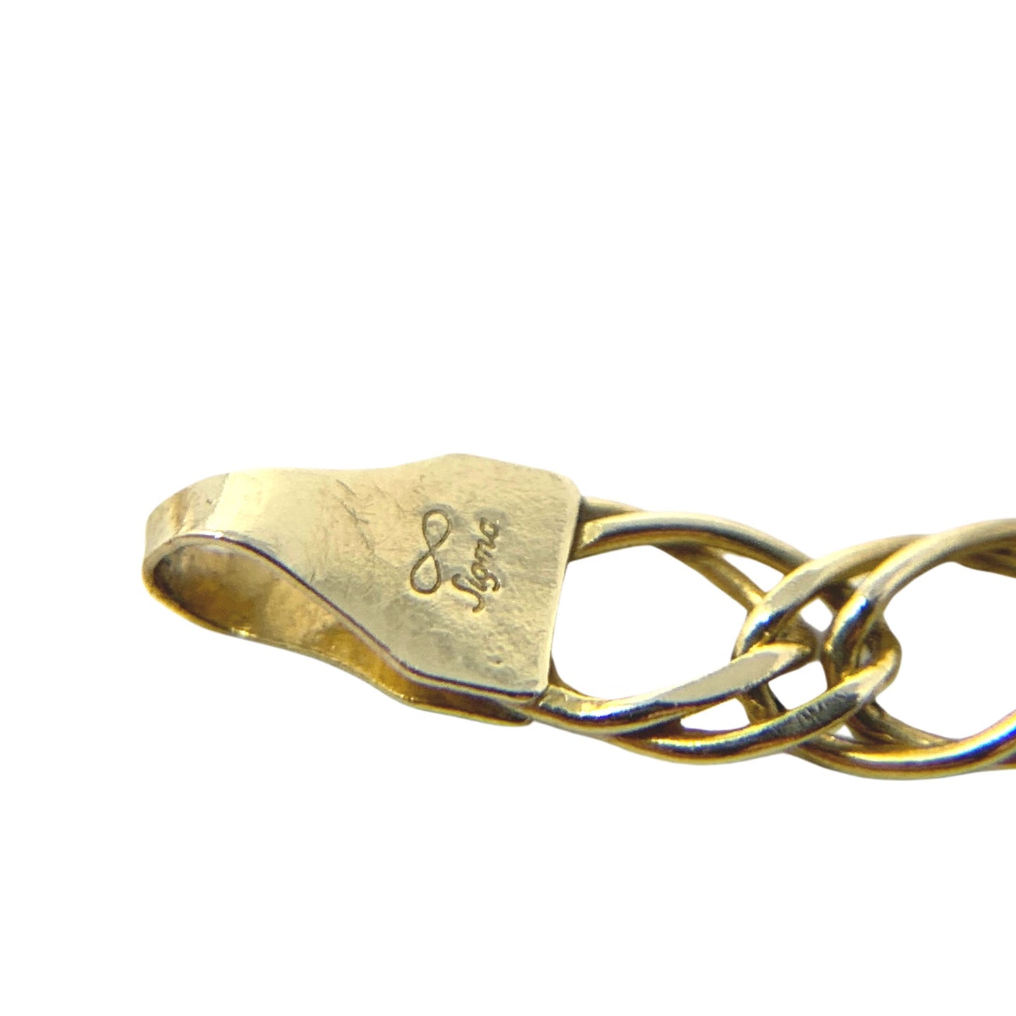Sigma Italian 14K Gold 20" Double Link Chain Necklace
