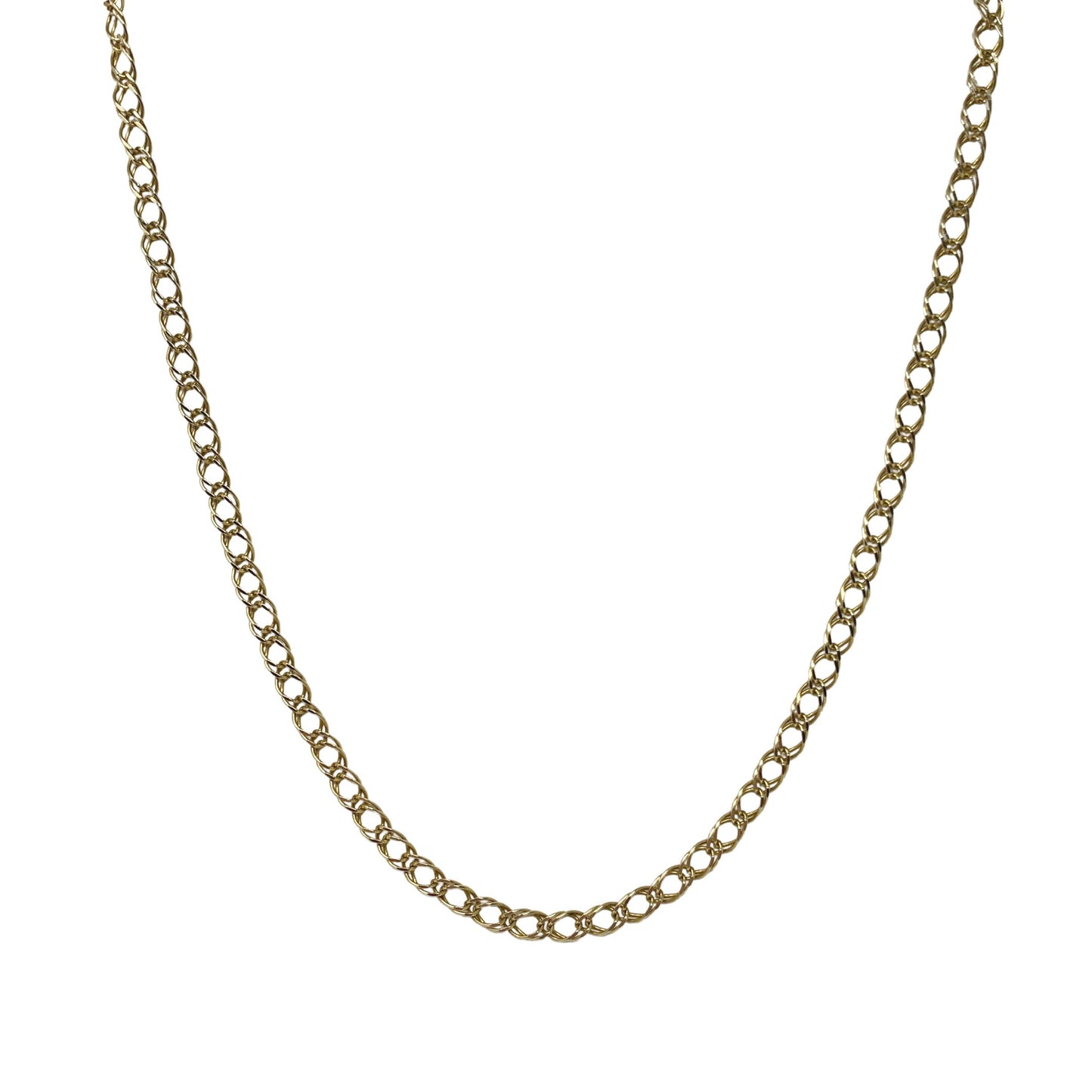Sigma Italian 14K Gold 20" Double Link Chain Necklace