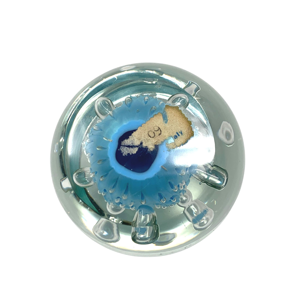 Alfredo Barbini Murano Venetian Handblown Glass Paperweight