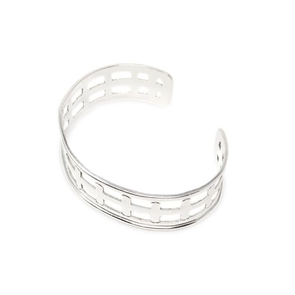 Cynthia Gale NYC GeoArt Handmade Sterling Geometric Modernist Cuff Bracelet