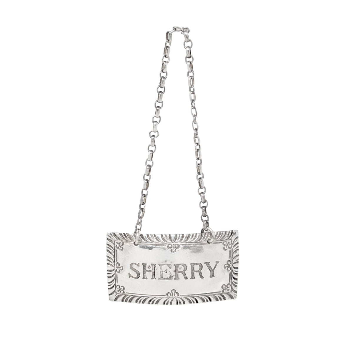 Steiff Sterling Colonial Williamsburg Restoration "Sherry" Decanter Label