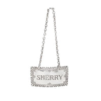 Steiff Sterling Colonial Williamsburg Restoration "Sherry" Decanter Label