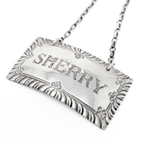 Steiff Sterling Colonial Williamsburg Restoration "Sherry" Decanter Label