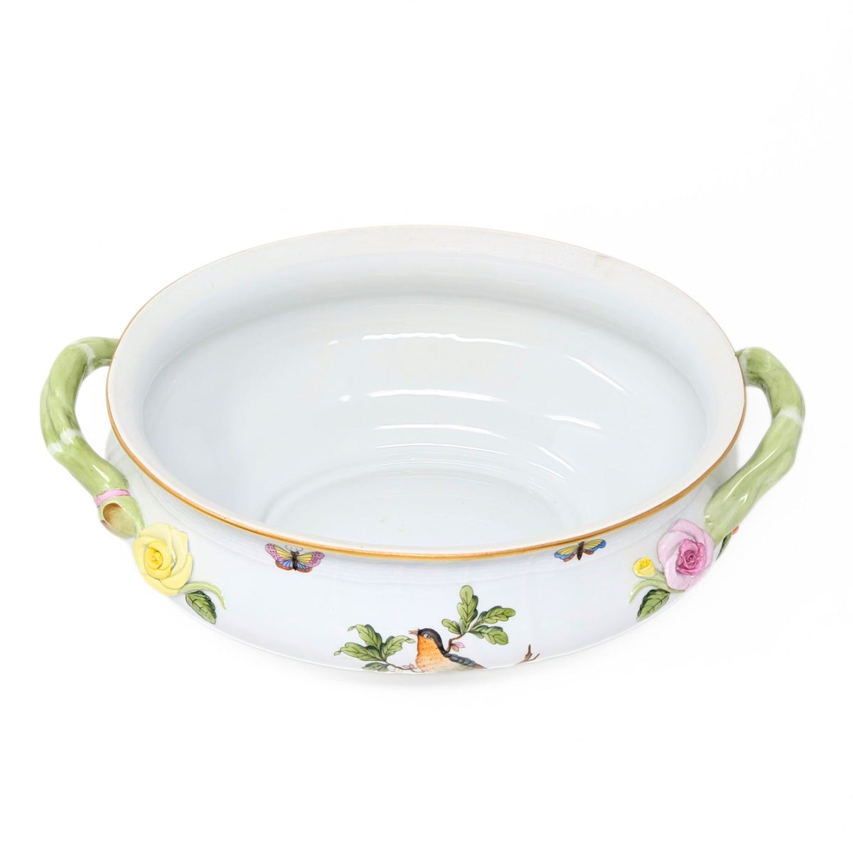 Herend "Rothschild Bird" Soup Tureen W/ Lemon Finial, #1003