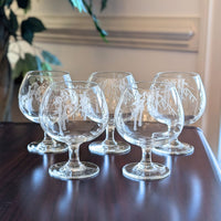 Sasaki “Bamboo” Mid-Century Brandy Snifters (Set of 5)