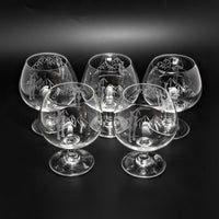 Sasaki “Bamboo” Mid-Century Brandy Snifters (Set of 5)