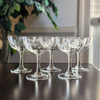Sasaki "Bamboo" Mid-Century Champagne Glasses (Set of 5)
