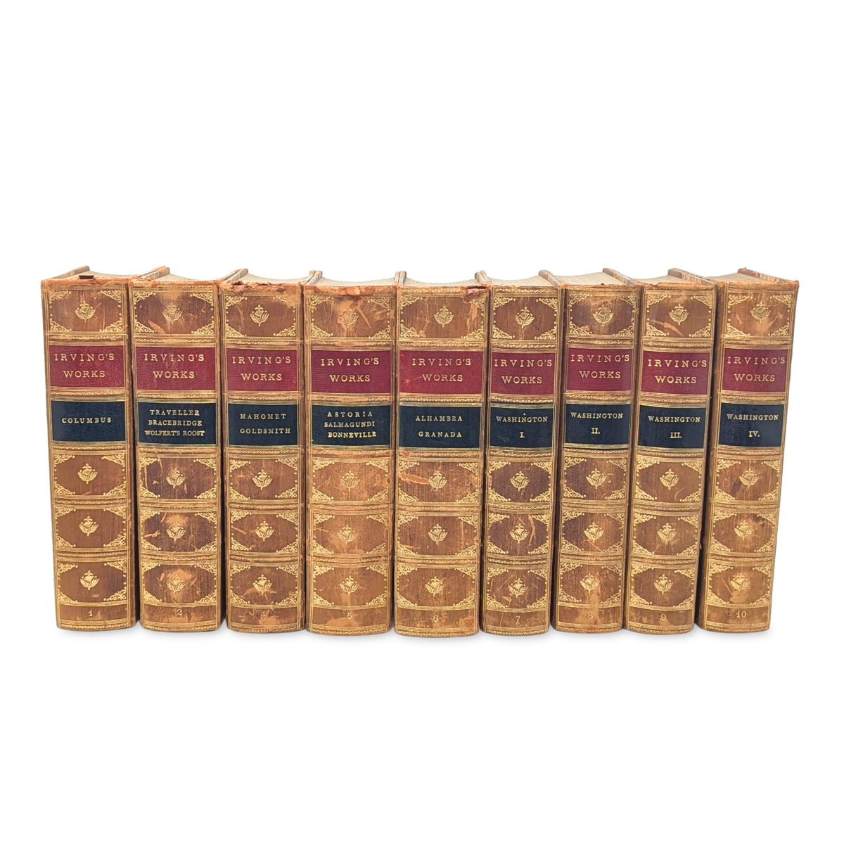 Irving's Works, Illustrated Sterling Edition, c. 1900 (9 Books)