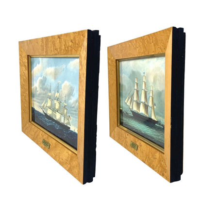 Wedgwood Porcelain Clipper Ship Plaques "Sea Witch" & "Dashing Wave" (Pair)