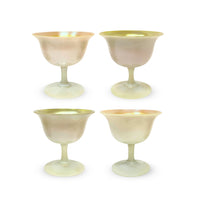 Steuben Glass Gold Aurene Calcite Sherbet Glasses (4)