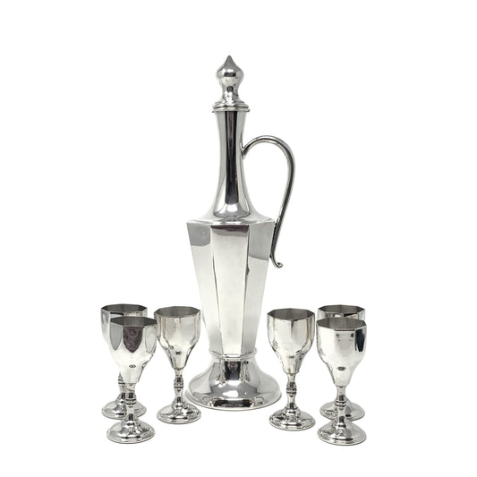 Art Deco Quadruple Silverplate Liqueur Serving Set (7pcs)