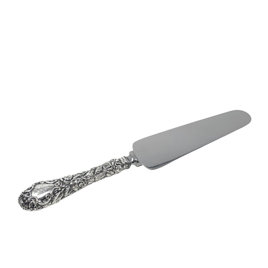 Monogrammed Server With Repoussé Sterling Silver Handle