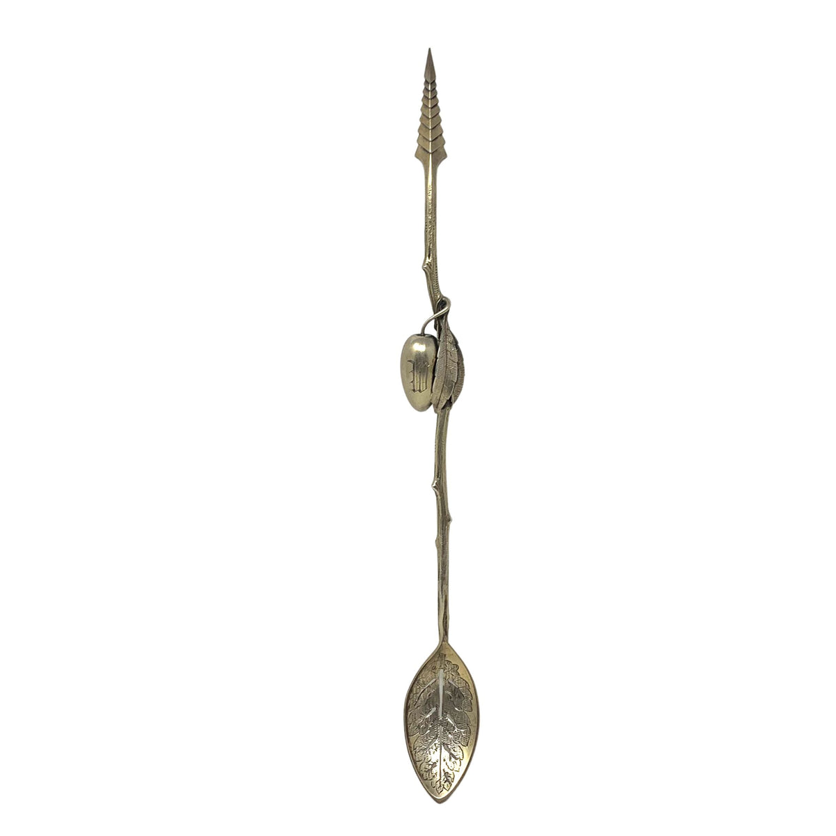 Rare Gorham Sterling Silver 1876 Victorian Pierced Olive Spoon