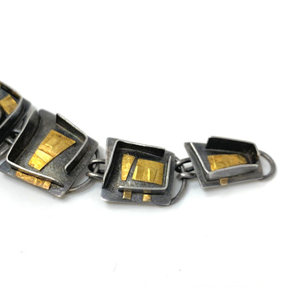 Elaine Rader 22K Gold & Sterling Silver Ametrine & Pearl Bracelet