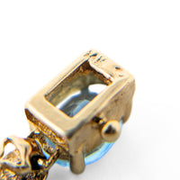 13K Gold Blue Topaz & Diamond Tennis Bracelet