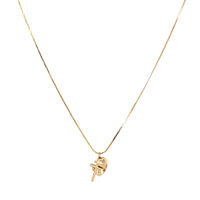 14K Gold 18” Faith, Hope, & Charity Pendant Necklace