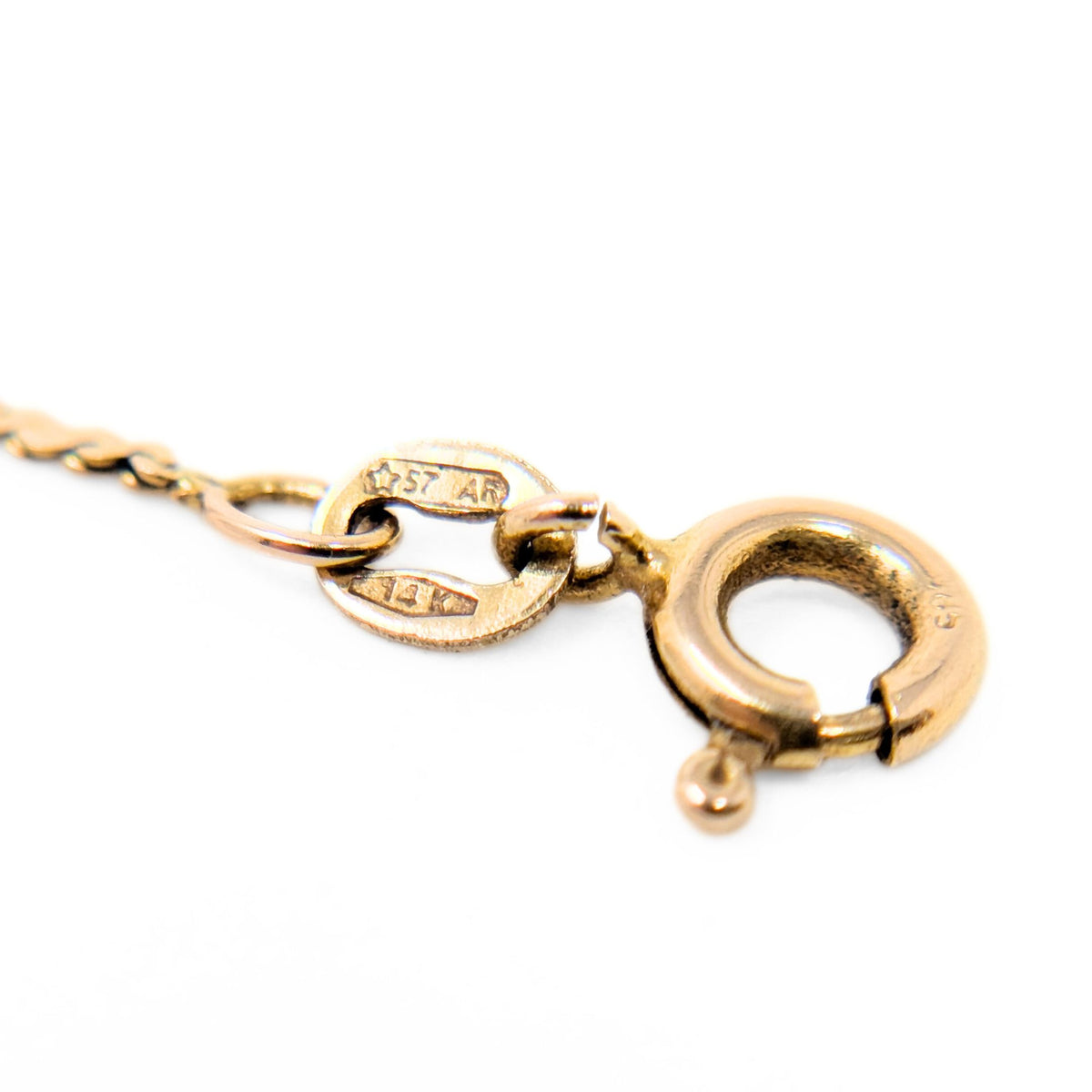 14K Gold 18” Faith, Hope, & Charity Pendant Necklace