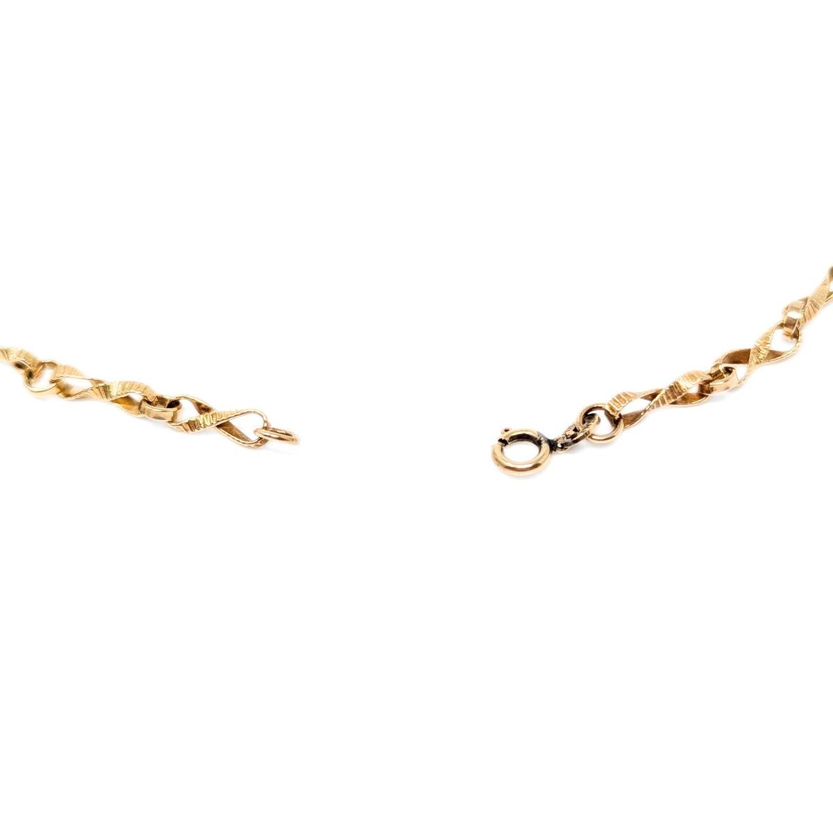 Italian 14K Gold 18” Twisted Link Chain Necklace