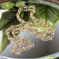 Italian 14K Gold 18” Twisted Link Chain Necklace