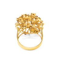 14K Gold Opal Ribbon Bow Ring - Size 8.5