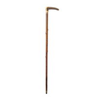 Tiffany & Co. Briarwood, Natural Antler, & 18K Gold 35" Antique Walking Stick