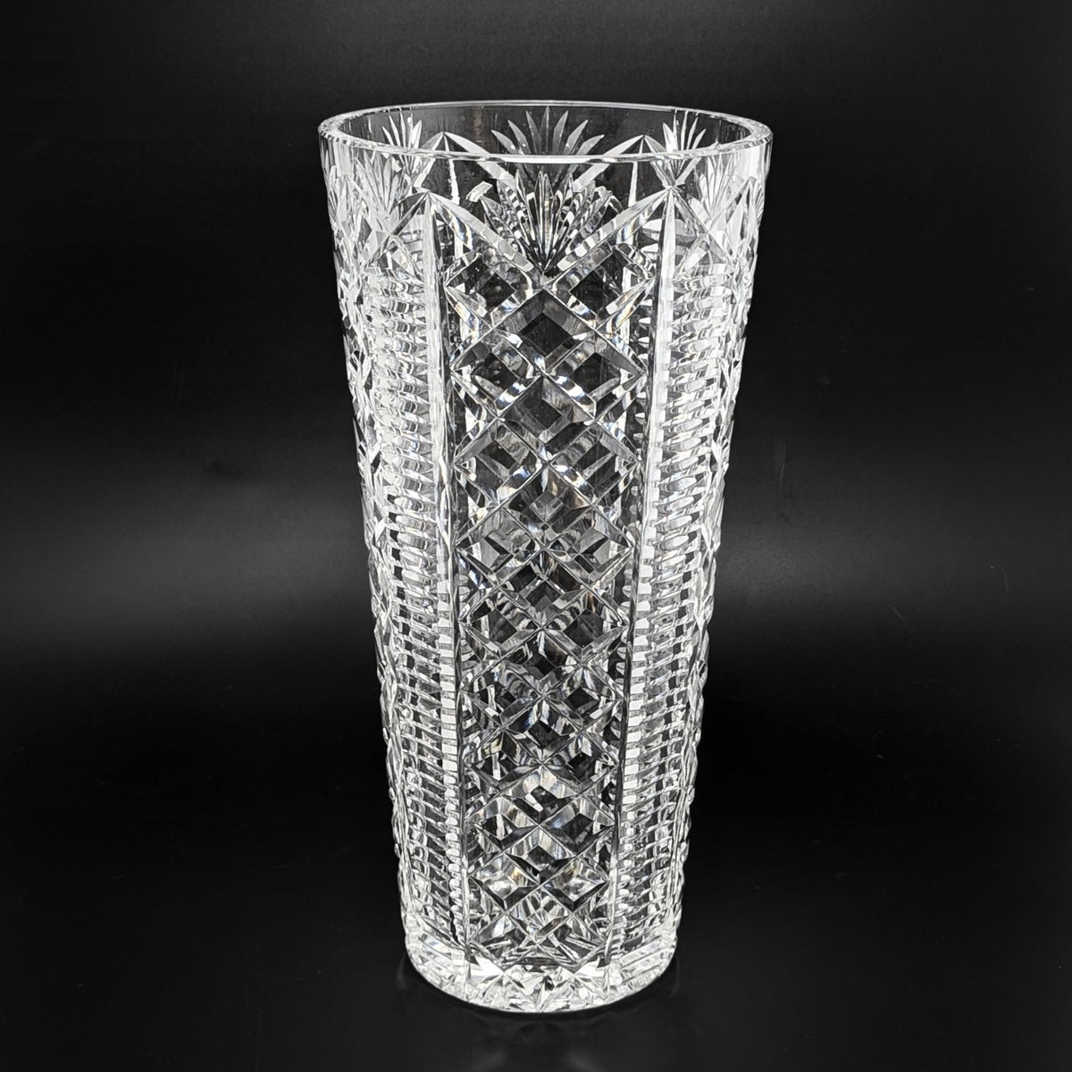 Waterford Crystal "Clare" 12" Tapered Flower Vase