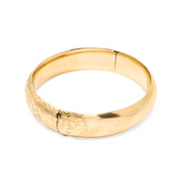14K Gold Vintage Monogrammed Etched Bangle Bracelet