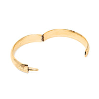 14K Gold Vintage Monogrammed Etched Bangle Bracelet