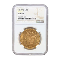 1879-S NGC AU58 Gold $20 Liberty Double Eagle