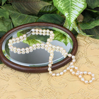 14K White Gold Baroque Pearl 23" Necklace