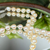 14K White Gold Baroque Pearl 23" Necklace