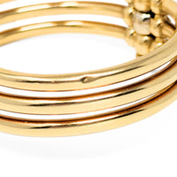 Italian 18K Gold Blue Sapphire Hinged Tri-Bangle Bracelet