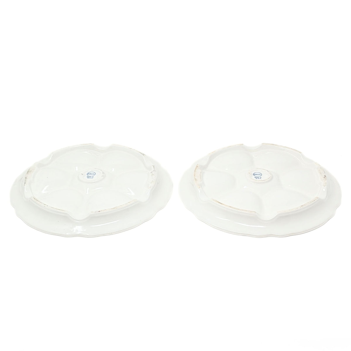 Vintage Hall USA Clam/Oyster Serving Plates (Pair)