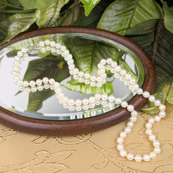 14K Gold 20” Pearl Necklace