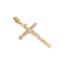 14K Gold Italian 2” INRI Crucifix Pendant