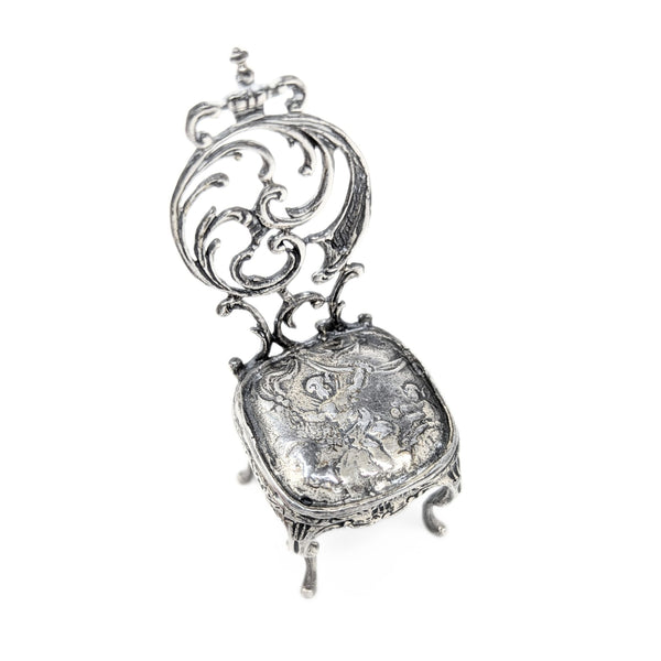 Kuehn Miniature Sterling Silver French Chair