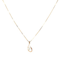 14K Gold Vintage 15” Pearl Pendant Necklace