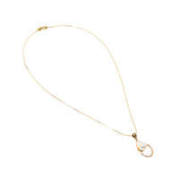 14K Gold Vintage 15” Pearl Pendant Necklace