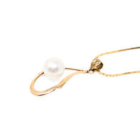 14K Gold Vintage 15” Pearl Pendant Necklace