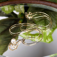 14K Gold Vintage 15” Pearl Pendant Necklace