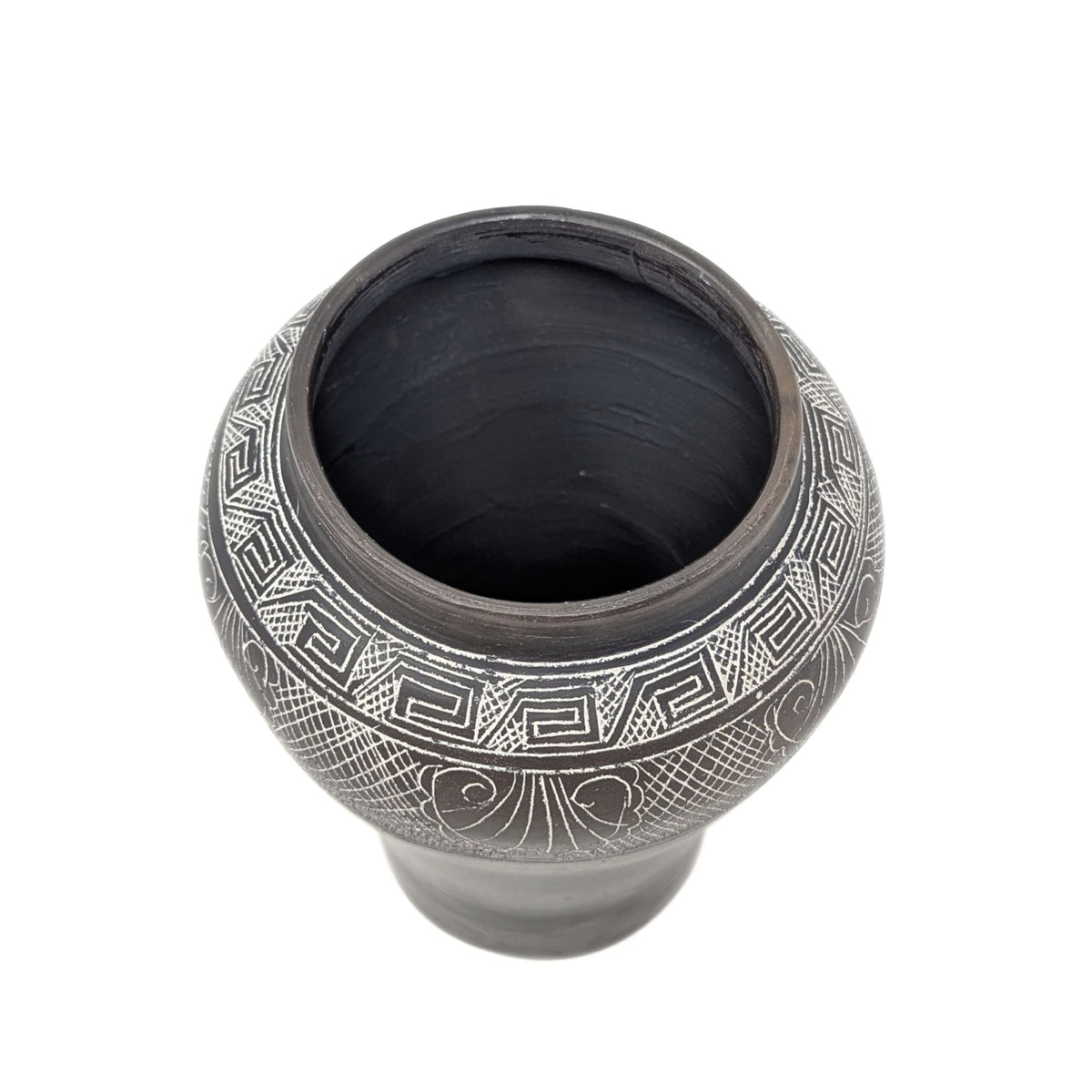 Ancient Greek Reproduction Hand Carved Art Pottery Vase