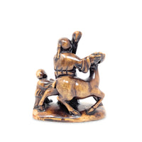 Vintage Carved Stone Figure of Shou Lao (Shouxing), Deer, & Boy