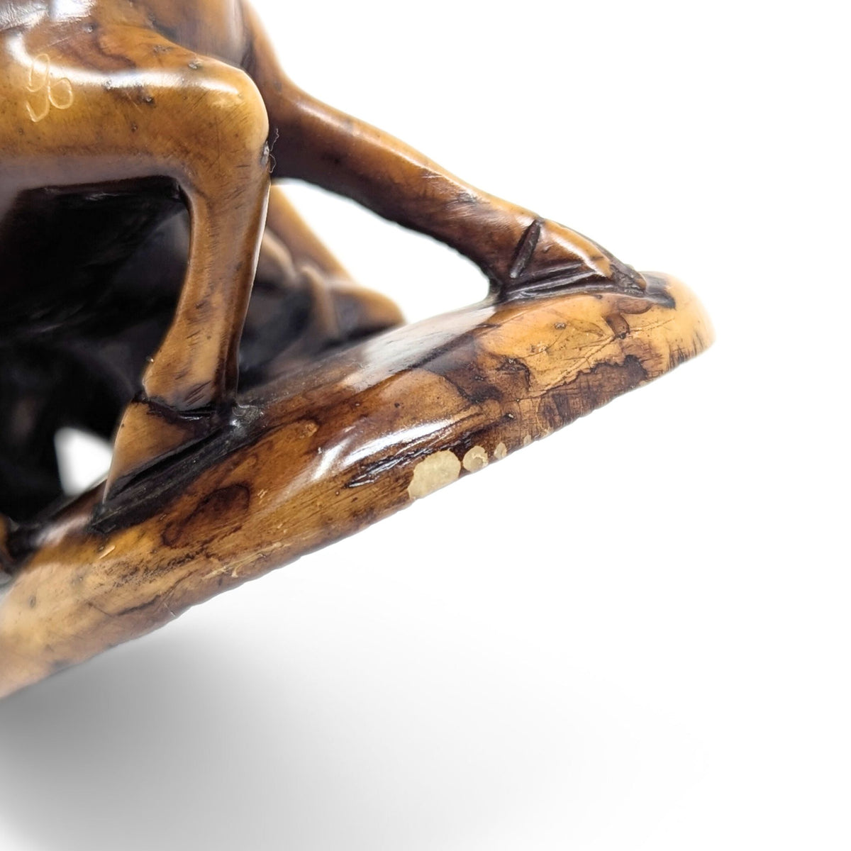 Vintage Carved Stone Figure of Shou Lao (Shouxing), Deer, & Boy