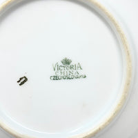 Victoria China Czechoslovakia Round Covered Butter Dish W/ Insert