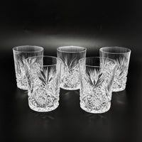 American Brilliant Cut Crystal Old Fashioned Glasses (Set of 5)