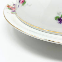 Victoria China Czechoslovakia Round Covered Butter Dish W/ Insert