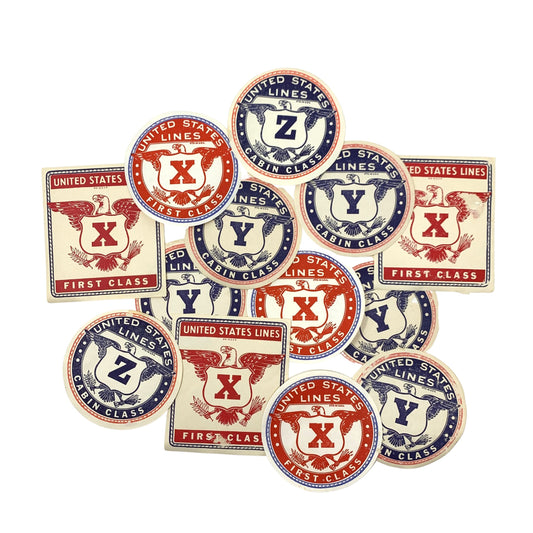 SS United States Luggage Tags/ Labels (Set of 15)