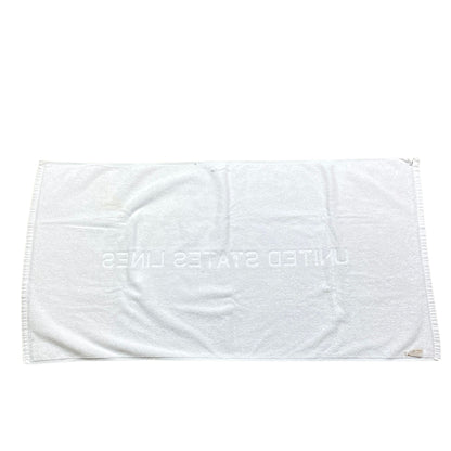 United States Lines SS United States Pair of Embossed Bath Towels