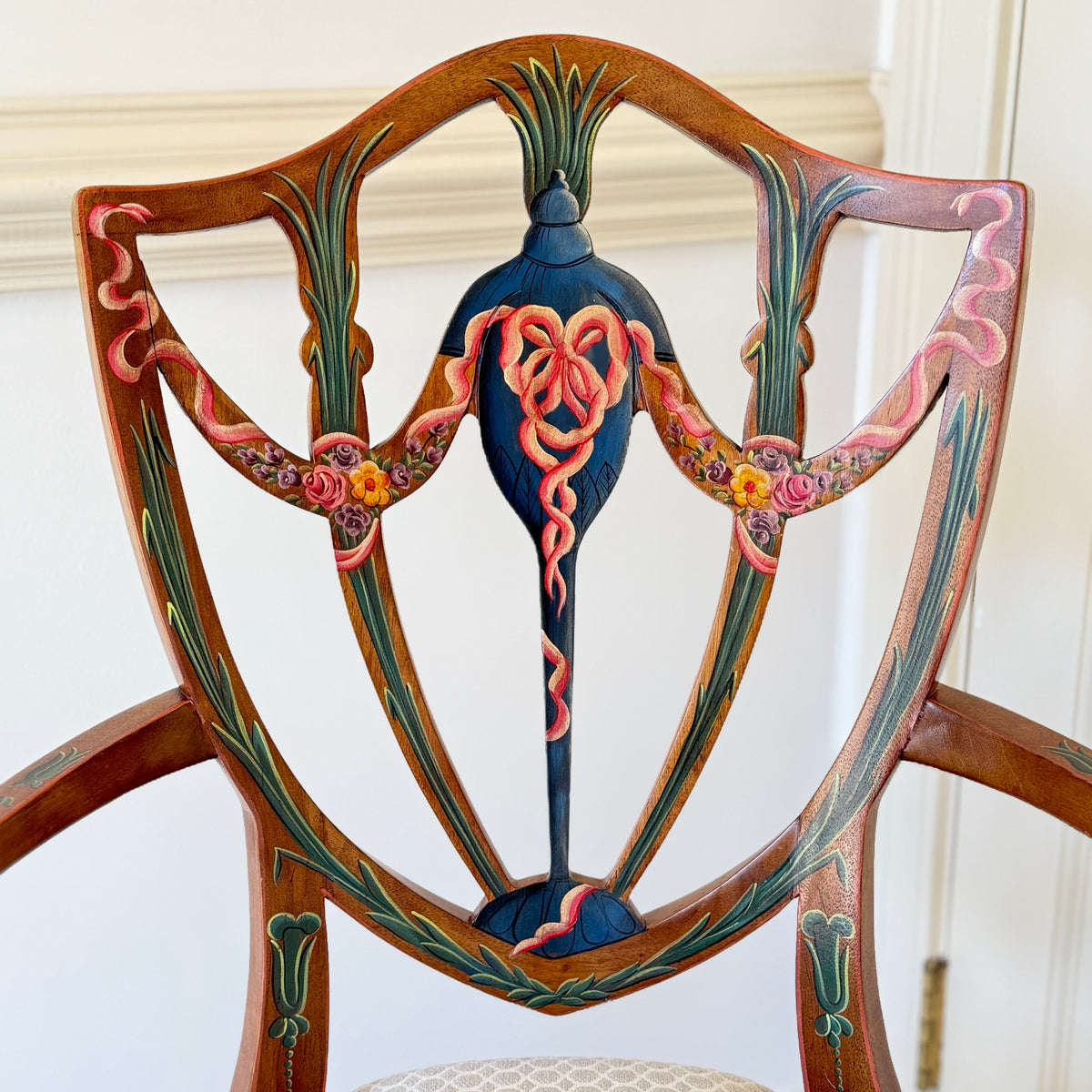 Wellington Hall Ltd. Decorated Shield Back Chair