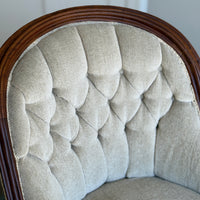 Antique Tufted Back Slipper Chair